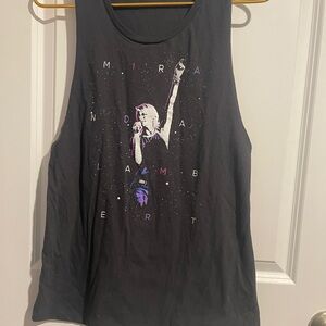 Miranda Lambert Graphic Tank Top - Black with Purple & White Print Sz L